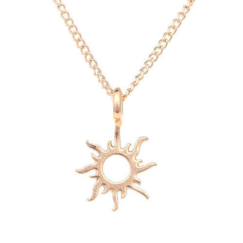 Good Vibes Only Sun Pendant Necklaces