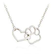 Load image into Gallery viewer, Heart &amp; Paw Pendant Necklace