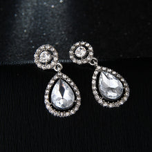 Load image into Gallery viewer, Crystal Teardrop Earrings