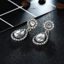 Load image into Gallery viewer, Crystal Teardrop Earrings