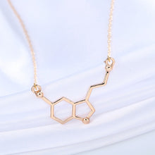 Load image into Gallery viewer, Serotonin Molecule Pendant Necklace