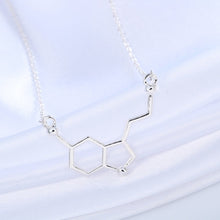 Load image into Gallery viewer, Serotonin Molecule Pendant Necklace