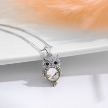 Load image into Gallery viewer, Crystal Owl Pendant Necklace