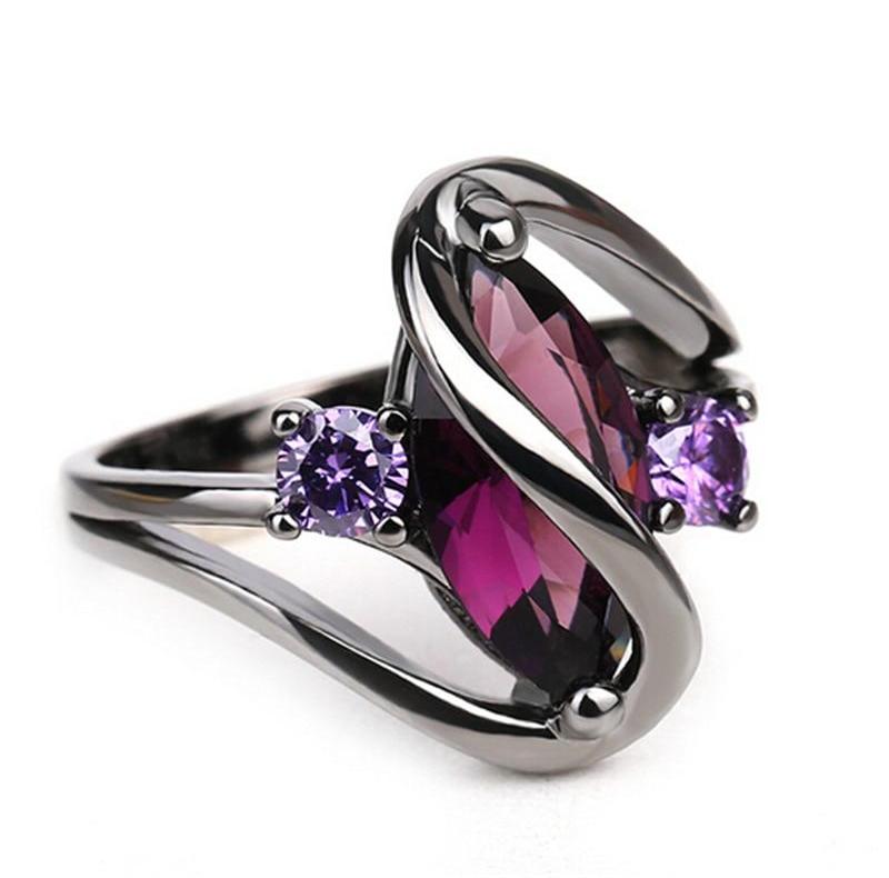 Vintage Purple Crystal Ring