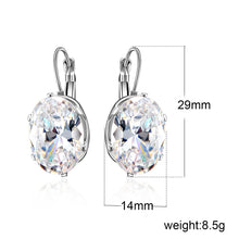 Load image into Gallery viewer, Trendy Girls Big Stone Silver Crystal Earrings