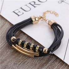 Load image into Gallery viewer, Trendy Girls Luxury Leather Beaded Bracelet