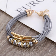 Load image into Gallery viewer, Trendy Girls Luxury Leather Beaded Bracelet