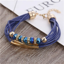 Load image into Gallery viewer, Trendy Girls Luxury Leather Beaded Bracelet