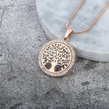 Load image into Gallery viewer, Tree of Life Crystal Pendant Necklace