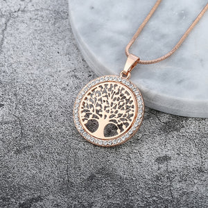 Tree of Life Crystal Pendant Necklace