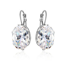 Load image into Gallery viewer, Trendy Girls Big Stone Silver Crystal Earrings