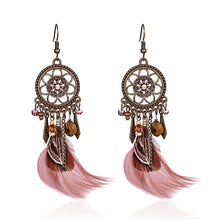 Load image into Gallery viewer, Trendy Girls Dream Catcher Feather Earrings