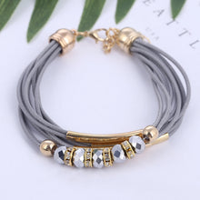 Load image into Gallery viewer, Trendy Girls Luxury Leather Beaded Bracelet