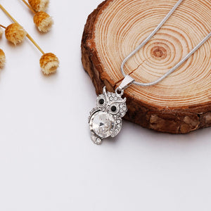 Crystal Owl Pendant Necklace