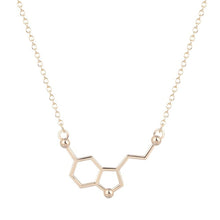 Load image into Gallery viewer, Serotonin Molecule Pendant Necklace