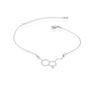 Serotonin Molecule Pendant Necklace