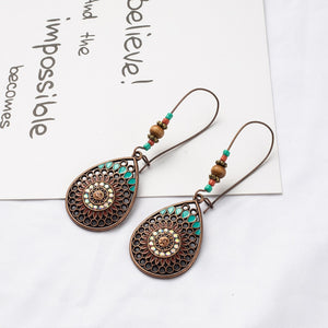 Trendy Girls Vintage India Water Drip Style Earrings