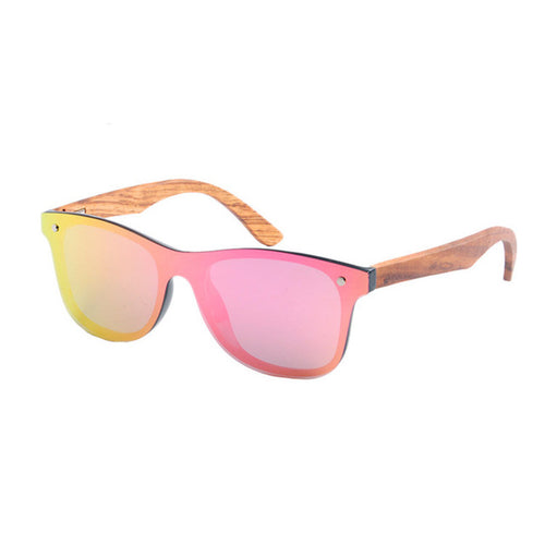 Trendy Girls Retro Wood Sunglasses